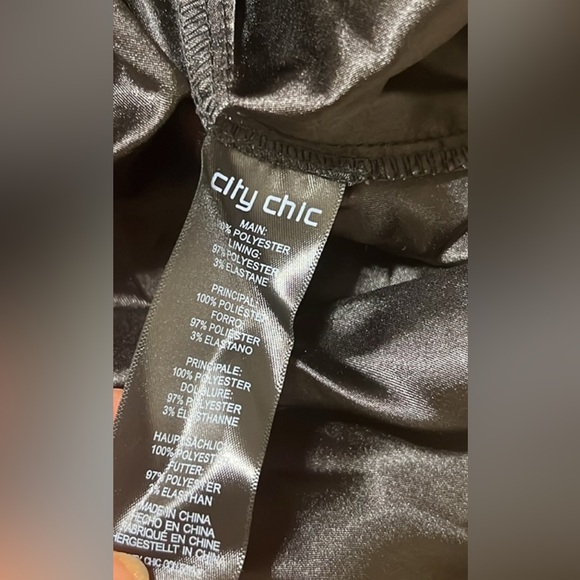 City Chic Elegant Black Dress High Low Design - Picture 10 of 11